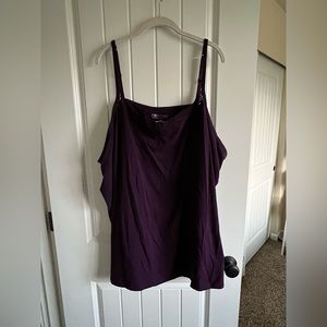 Catherine’s deep purple lace camisole